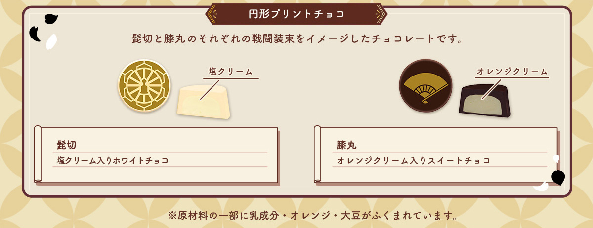 円形転写チョコ